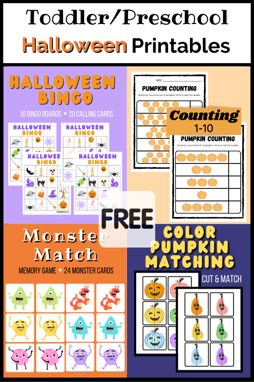 Educational Toddler_Preschool Halloween Printables